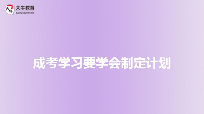 成考復(fù)習(xí)計劃