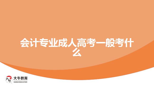 會計專業(yè)成人高考一般考什么