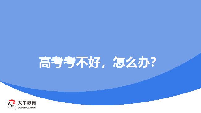 高考考不好，怎么辦？