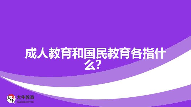 成人教育和國民教育各指什么？