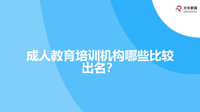 成人教育培訓(xùn)機(jī)構(gòu)哪些比較出名？