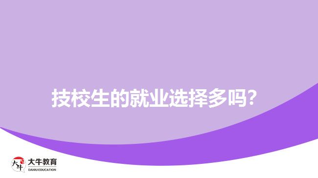 技校生的就業(yè)選擇多嗎？