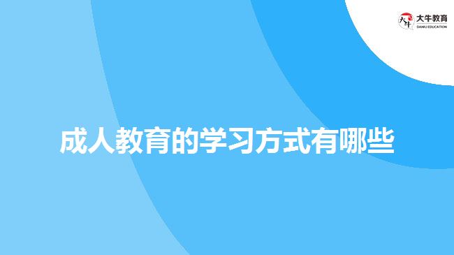 成人教育的學(xué)習(xí)方式有哪些