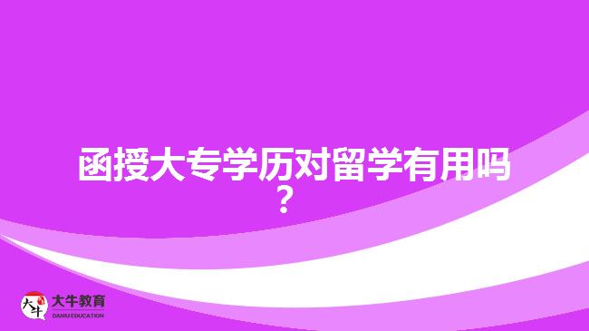 函授大專學(xué)歷對留學(xué)有用嗎？