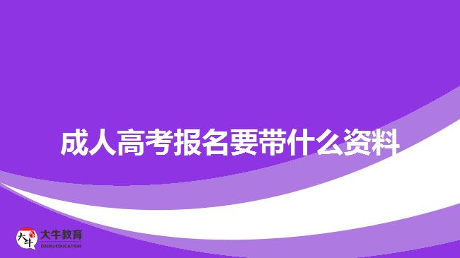 成人高考報(bào)名要帶什么資料