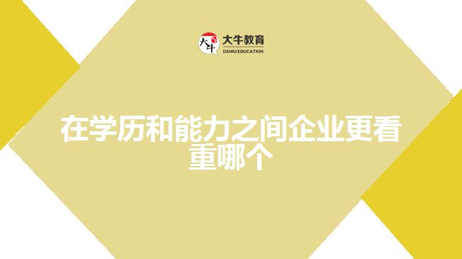 在學歷和能力之間企業(yè)更看重哪個