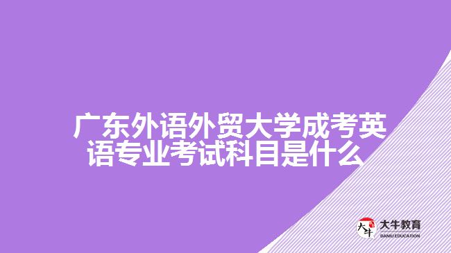 廣東外語(yǔ)外貿(mào)大學(xué)成考英語(yǔ)專業(yè)考試科目是什么？