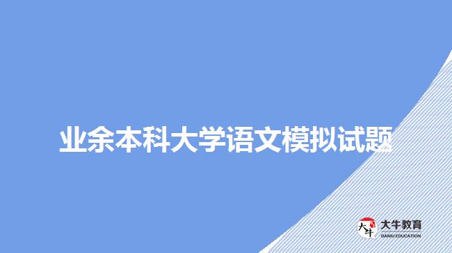 業(yè)余本科大學(xué)語文模擬試題