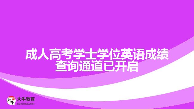 成人高考學士學位英語成績查詢通道已開啟