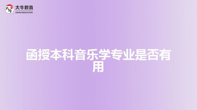 函授本科音樂(lè)學(xué)專(zhuān)業(yè)是否有用