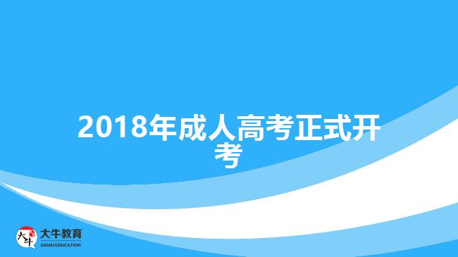 2018年成人高考正式開考