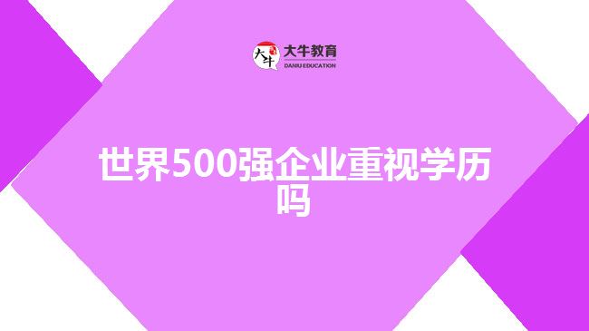 世界500強企業(yè)重視學(xué)歷嗎