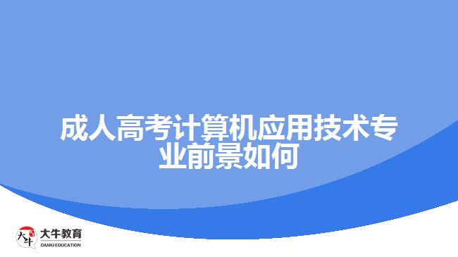 成人高考計(jì)算機(jī)應(yīng)用技術(shù)專業(yè)前景如何