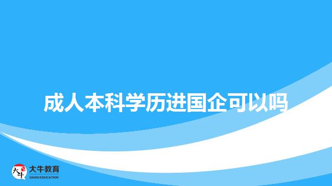 成人本科學(xué)歷進(jìn)國(guó)企可以嗎