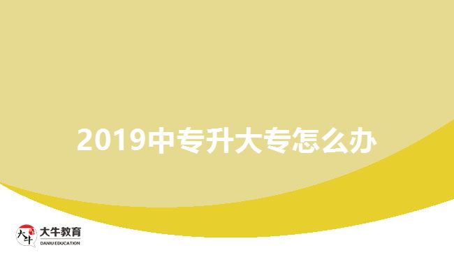 2019中專升大專怎么辦