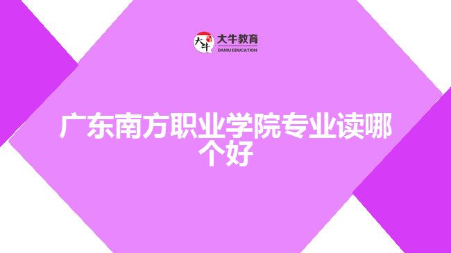 廣東南方職業(yè)學(xué)院專業(yè)讀哪個好