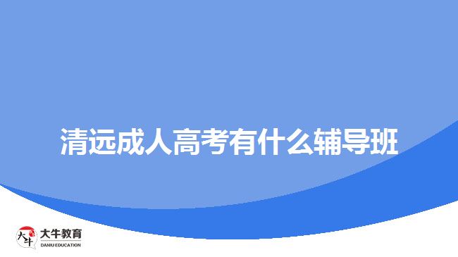 清遠成人高考有什么輔導班