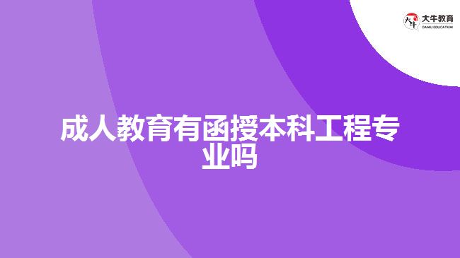 成人教育有函授本科工程專業(yè)嗎