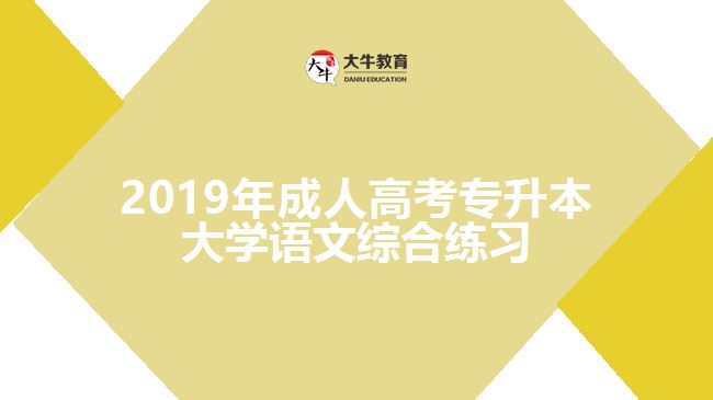 2019年成人高考專升本大學語文綜合練習