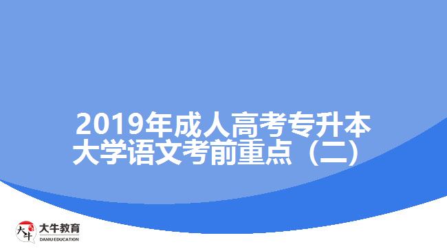 2019年成人高考專(zhuān)升本大學(xué)語(yǔ)文考前重點(diǎn)（二）