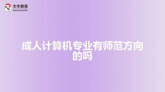 成人計算機專業(yè)有師范方向的嗎