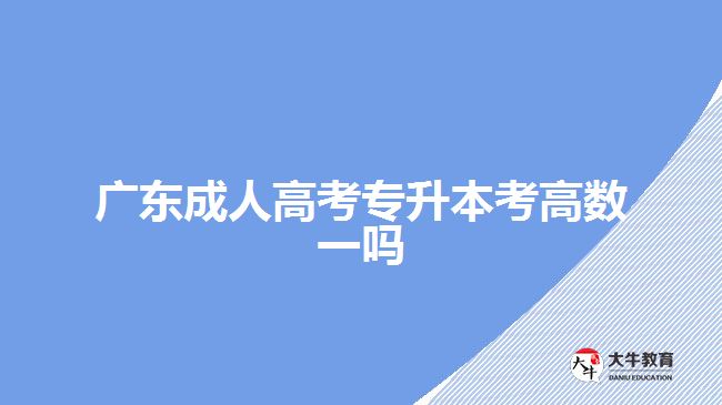 廣東成人高考專升本考高數(shù)一嗎