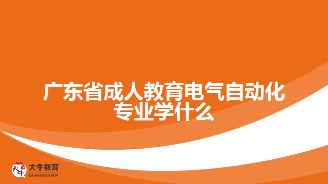 廣東省成人教育電氣自動(dòng)化專業(yè)學(xué)什么