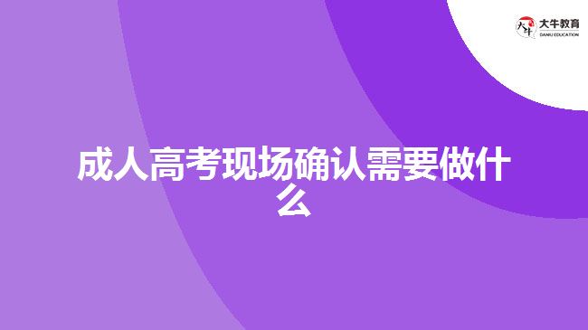 成人高考現(xiàn)場確認需要做什么