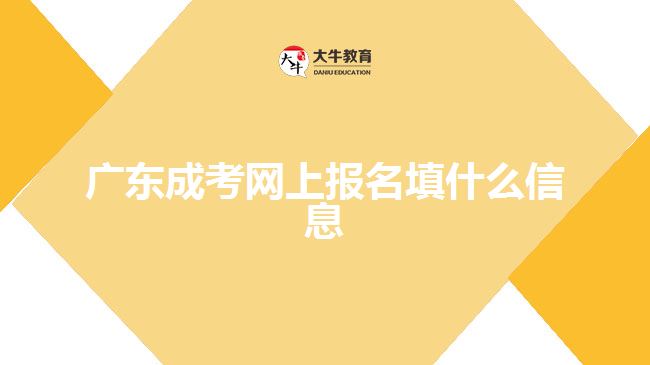 廣東成考網(wǎng)上報(bào)名填什么信息