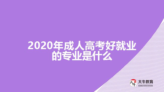 2020年成人高考好就業(yè)的專業(yè)是什么