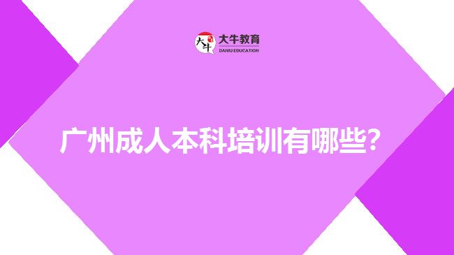 廣州成人本科培訓(xùn)有哪些？