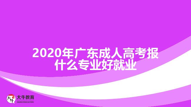 2020年廣東成人高考報(bào)什么專(zhuān)業(yè)好就業(yè)