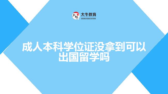 成人本科學(xué)位證沒拿到可以出國(guó)留學(xué)嗎