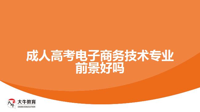 成人高考電子商務技術專業(yè)前景好嗎