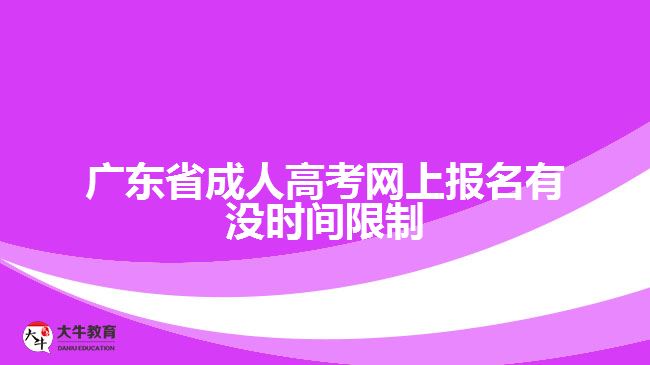 廣東省成人高考網(wǎng)上報名有沒時間限制