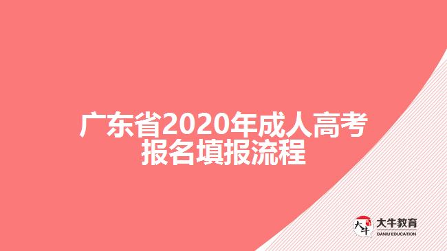 廣東省2020年成人高考報(bào)名填報(bào)流程