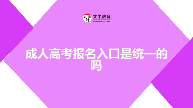 成人高考報(bào)名入口是統(tǒng)一的嗎