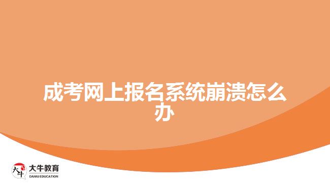 成考網上報名系統(tǒng)崩潰怎么辦