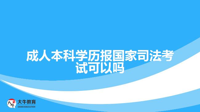 成人本科學歷報國家司法考試可以嗎