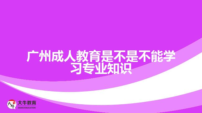 廣州成人教育是不是不能學(xué)習(xí)專業(yè)知識(shí)