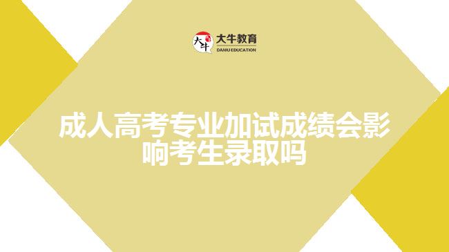 成人高考專(zhuān)業(yè)加試成績(jī)會(huì)影響考生錄取嗎