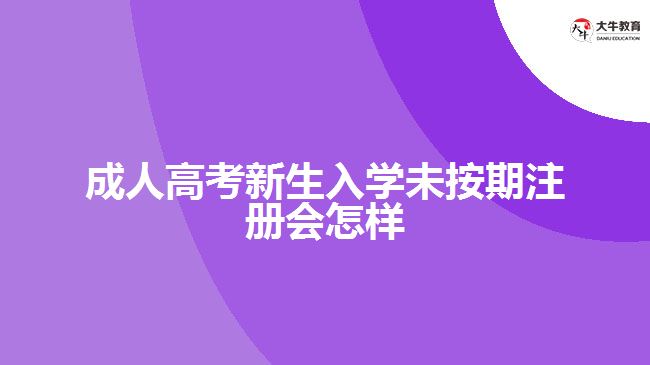 成人高考新生入學(xué)未按期注冊(cè)會(huì)怎樣