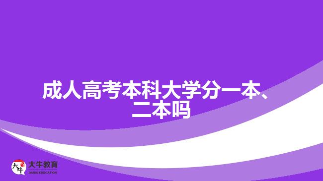 成人高考本科大學(xué)分一本、二本嗎