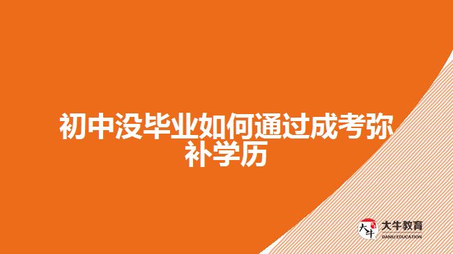 初中沒畢業(yè)如何通過成考彌補學歷