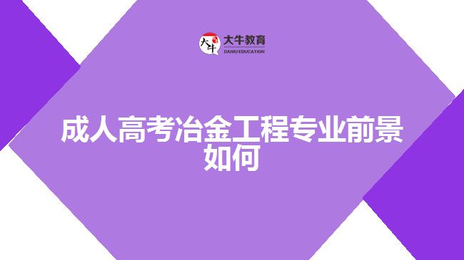 成人高考冶金工程專(zhuān)業(yè)前景如何