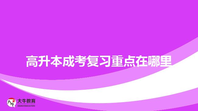 高升本成考復(fù)習(xí)重點(diǎn)在哪里