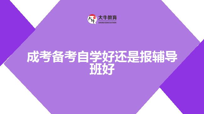 成考備考自學(xué)好還是報(bào)輔導(dǎo)班好