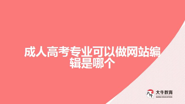 成人高考專業(yè)可以做網(wǎng)站編輯是哪個