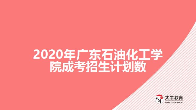 2020年廣東石油化工學(xué)院成考招生計劃數(shù)