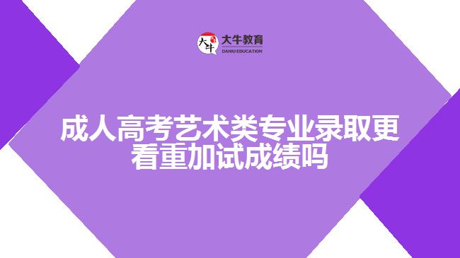 成人高考藝術(shù)類專業(yè)錄取更看重加試成績嗎